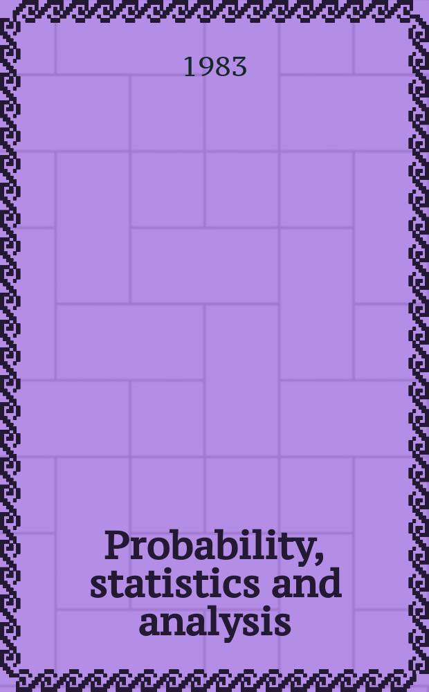 Probability, statistics and analysis