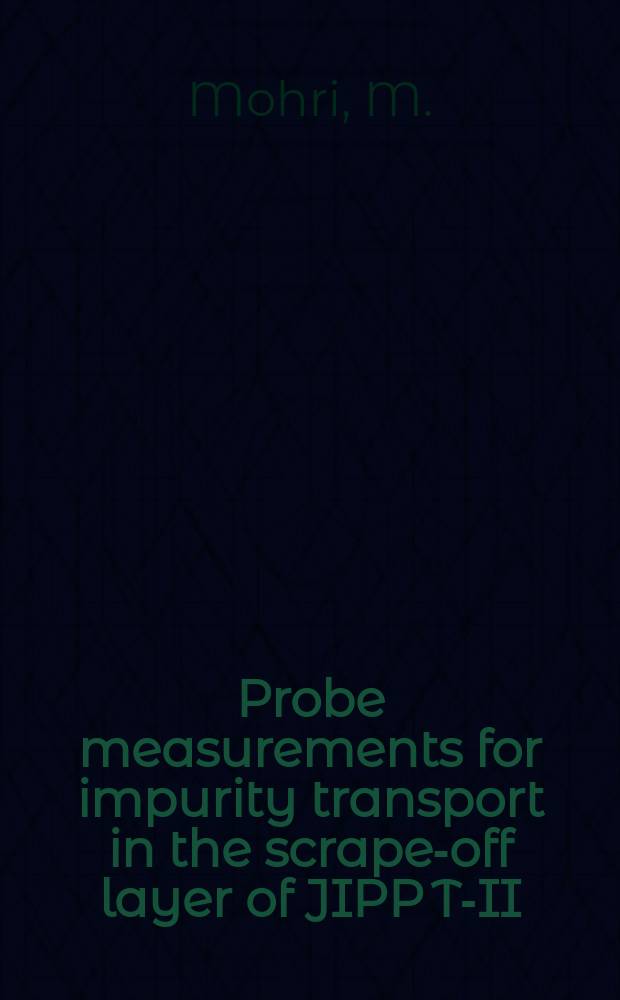 Probe measurements for impurity transport in the scrape-off layer of JIPP T-II
