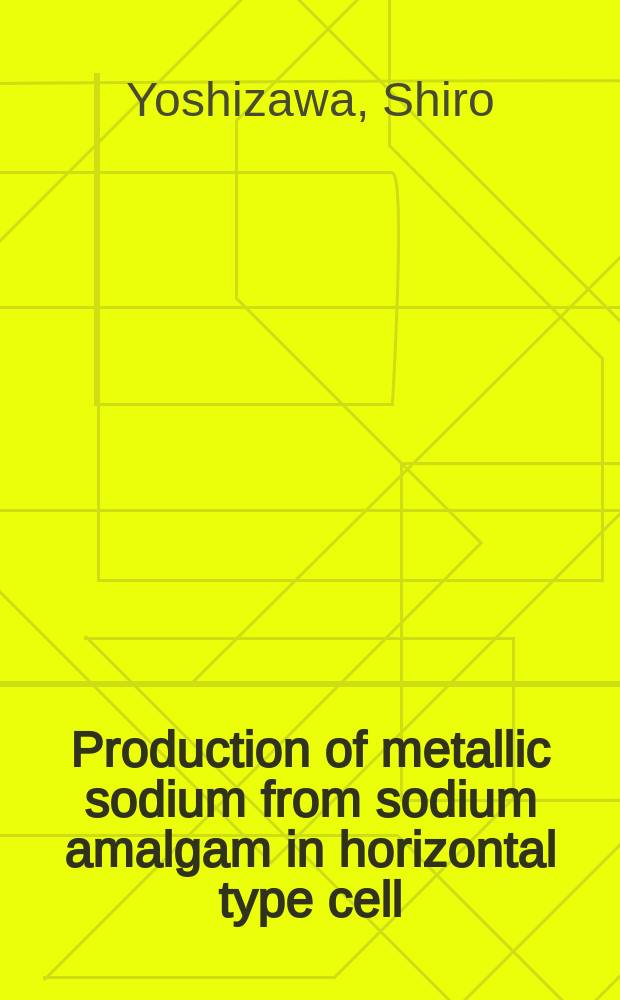 Production of metallic sodium from sodium amalgam in horizontal type cell (capacity 200A) with rotating anode disc