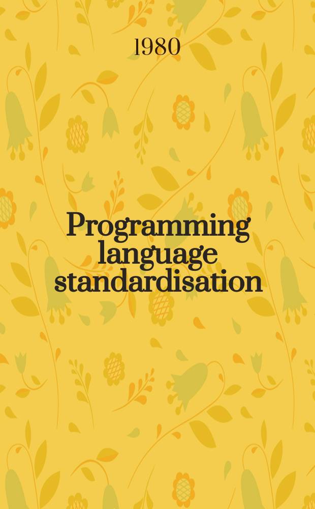 Programming language standardisation