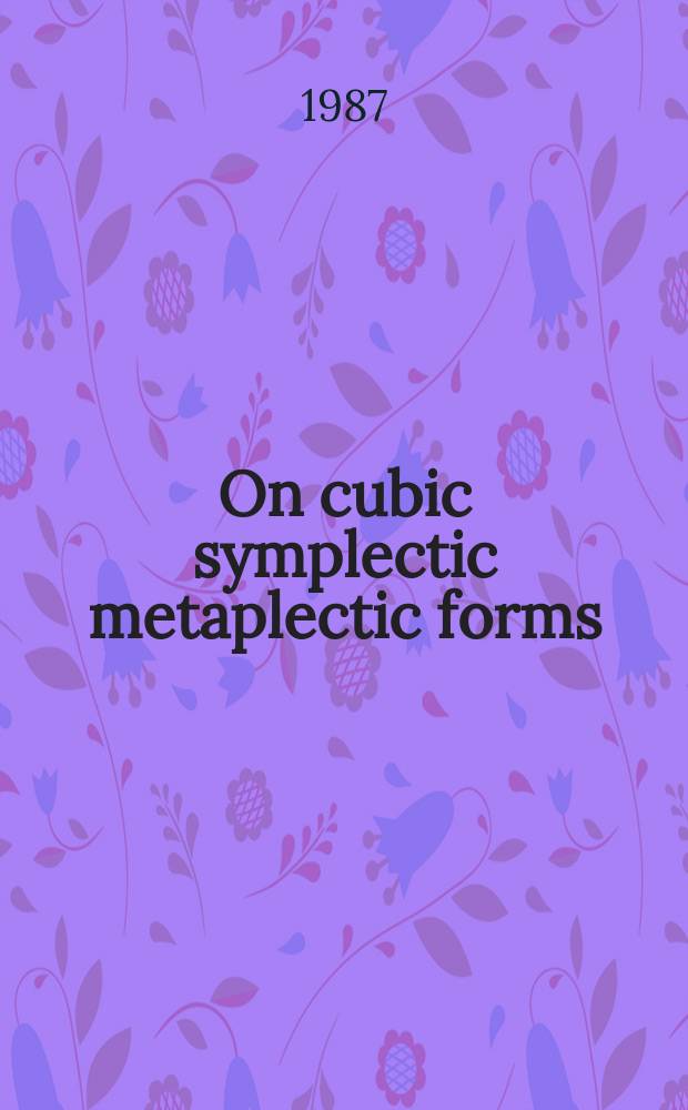On cubic symplectic metaplectic forms