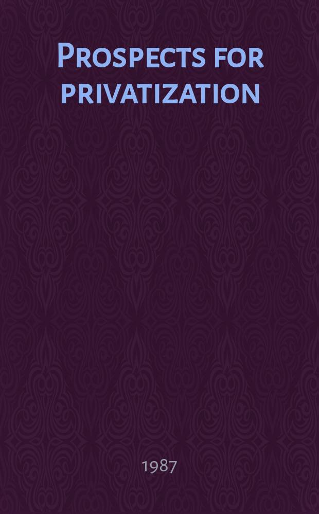 Prospects for privatization