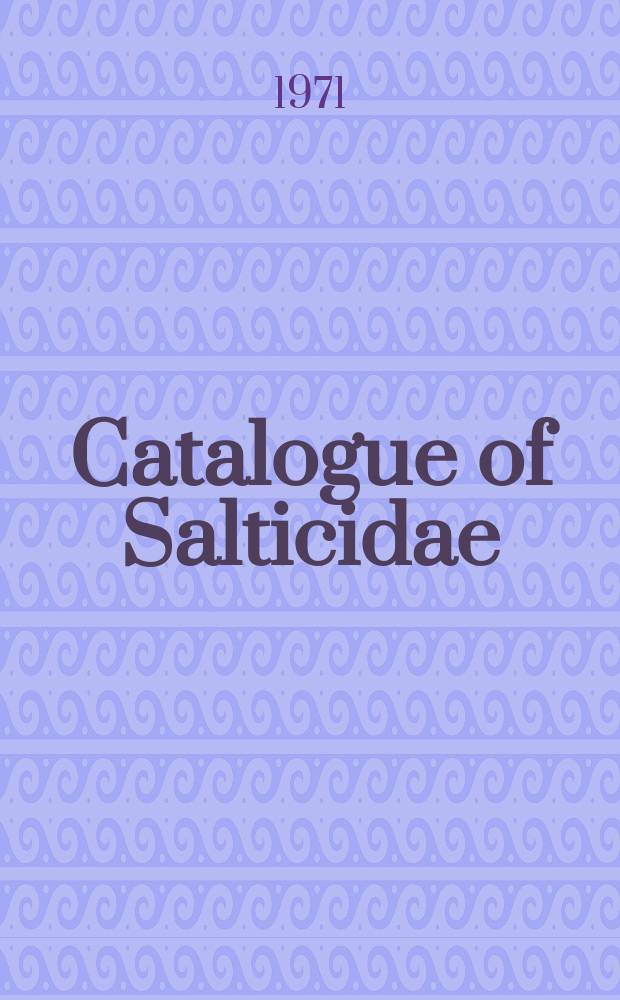 Catalogue of Salticidae (Aranei) specimens kept in major collections of the world