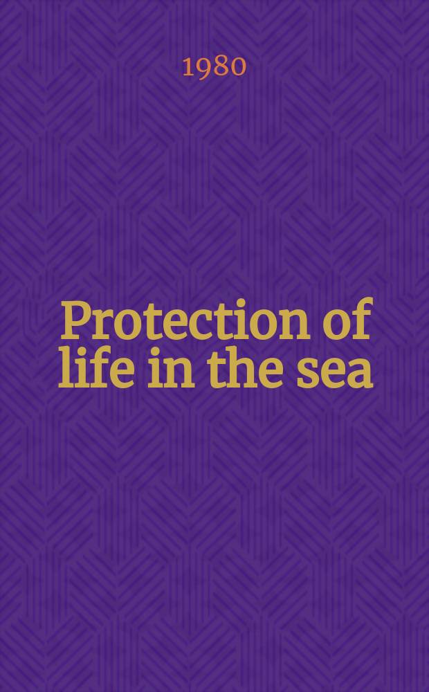 Protection of life in the sea