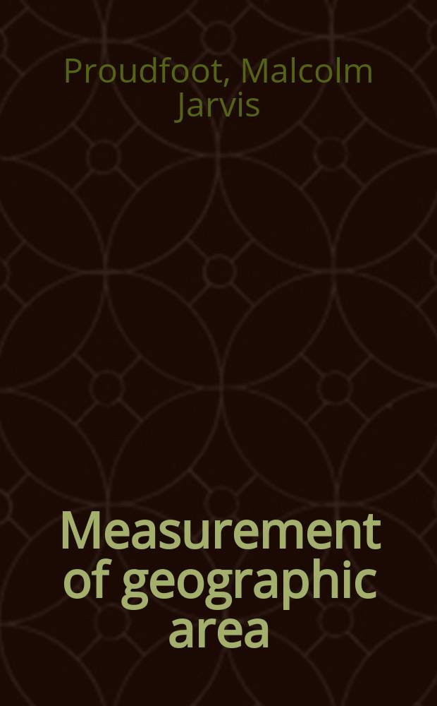 Measurement of geographic area