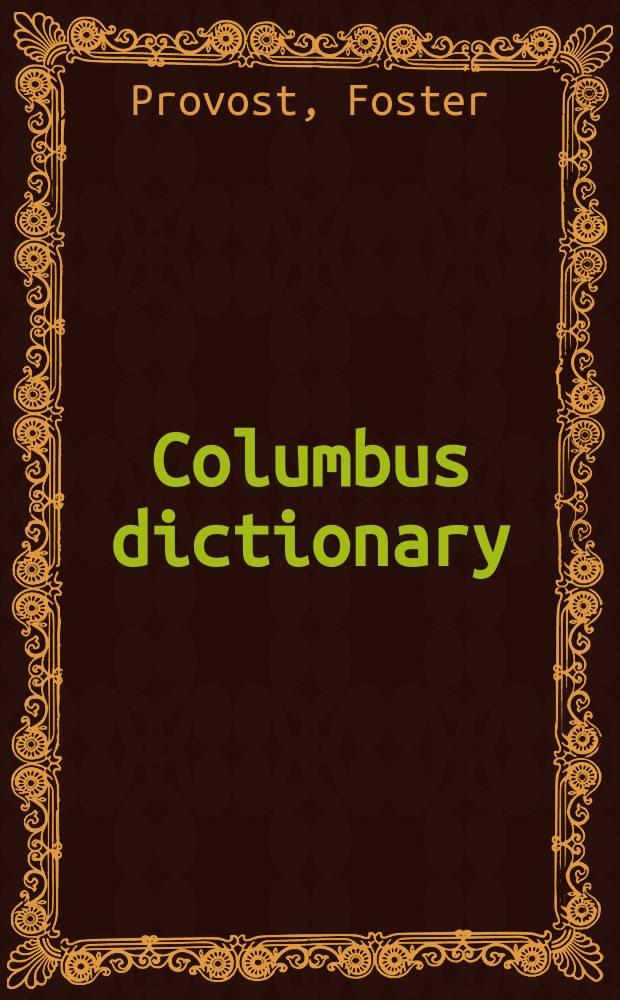 Columbus dictionary