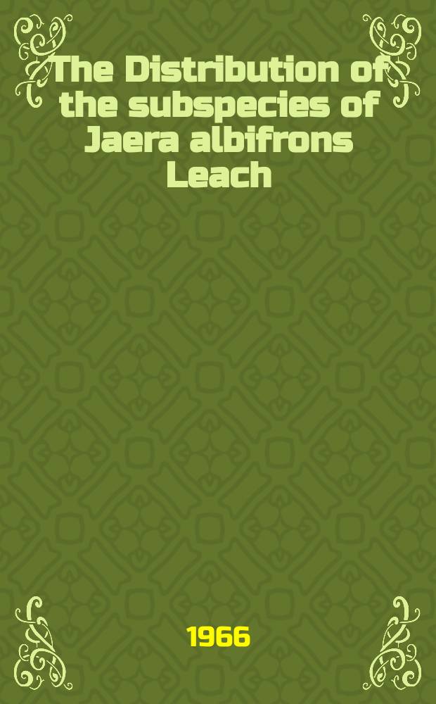 The Distribution of the subspecies of Jaera albifrons Leach (Crustacea, Isopoda, Asellota) in the Netherlands