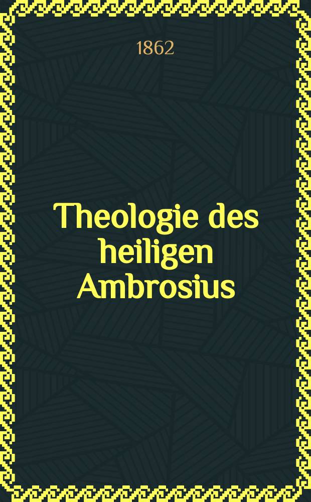 Theologie des heiligen Ambrosius