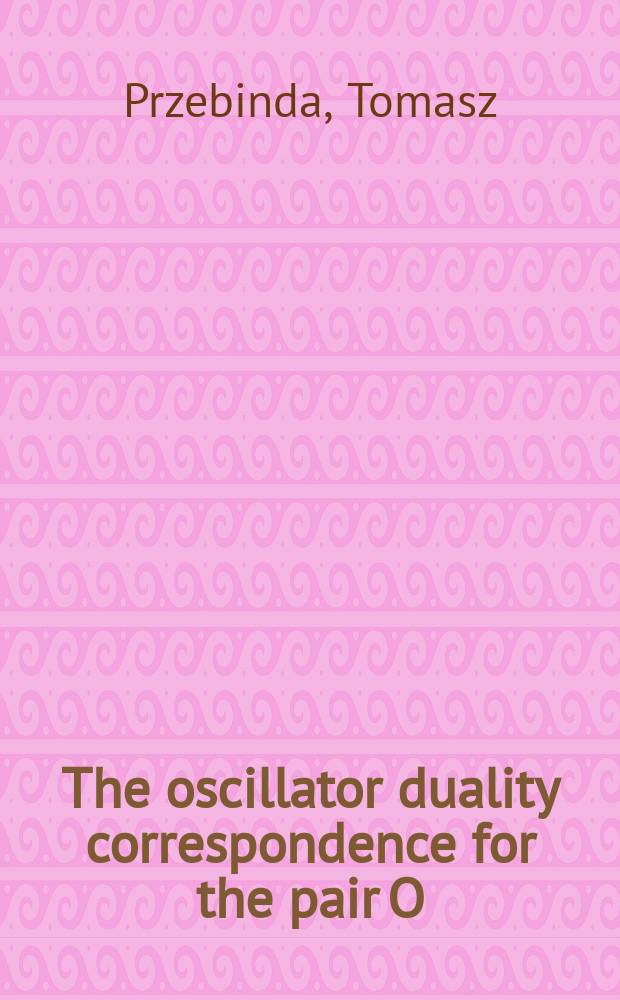 The oscillator duality correspondence for the pair O (2,2), Sp (2, R)