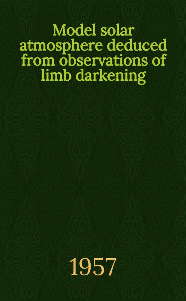 Model solar atmosphere deduced from observations of limb darkening