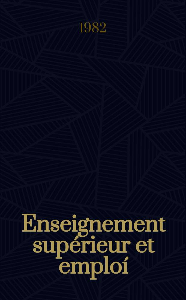Enseignement supérieur et emploí : L'expérience de l'IIPE dans cinq pays en développement