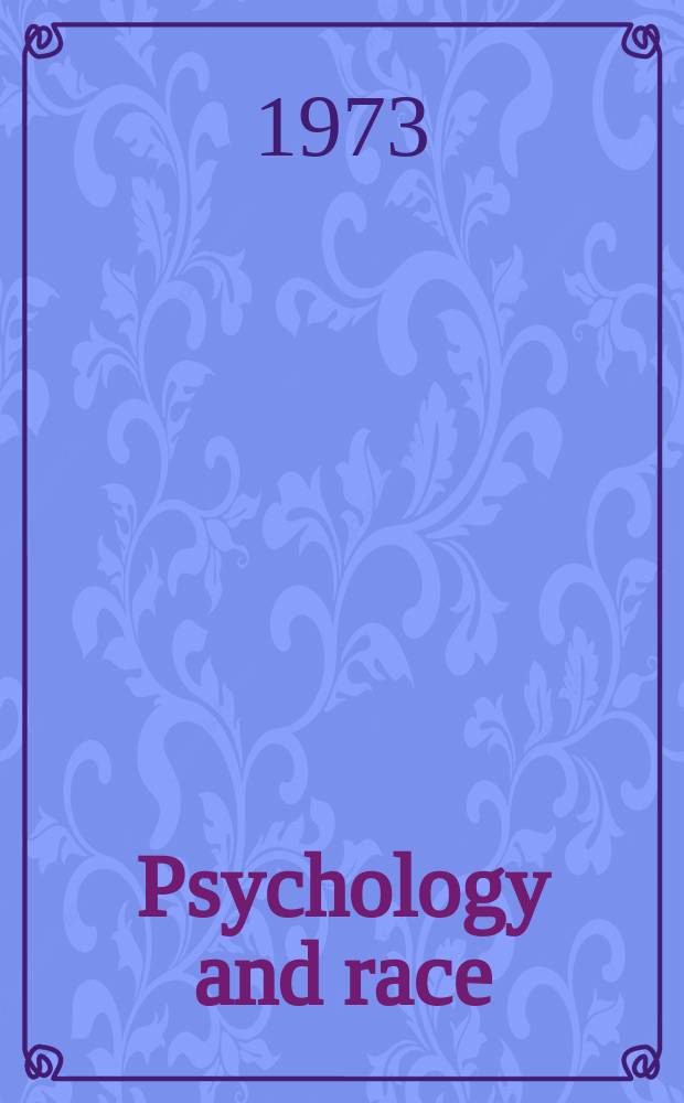 Psychology and race