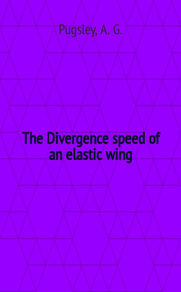 The Divergence speed of an elastic wing