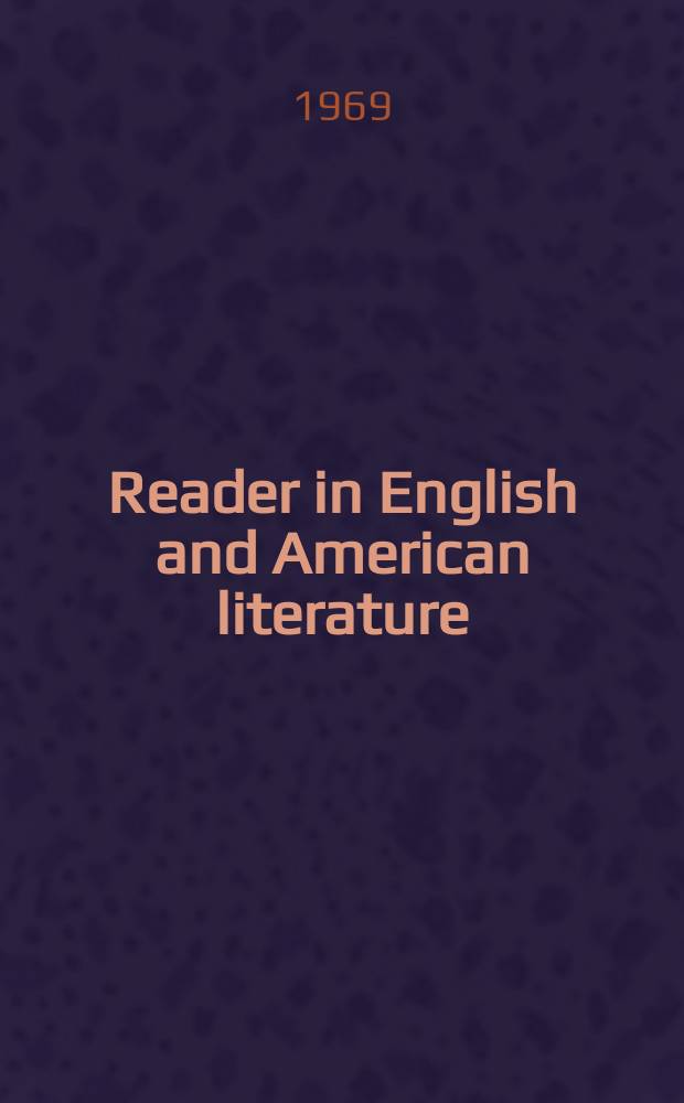 Reader in English and American literature