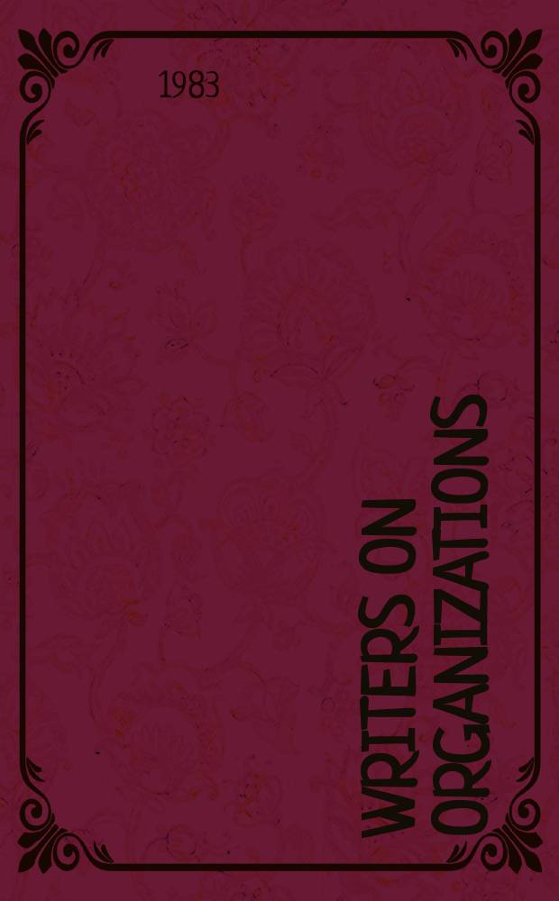 Writers on organizations