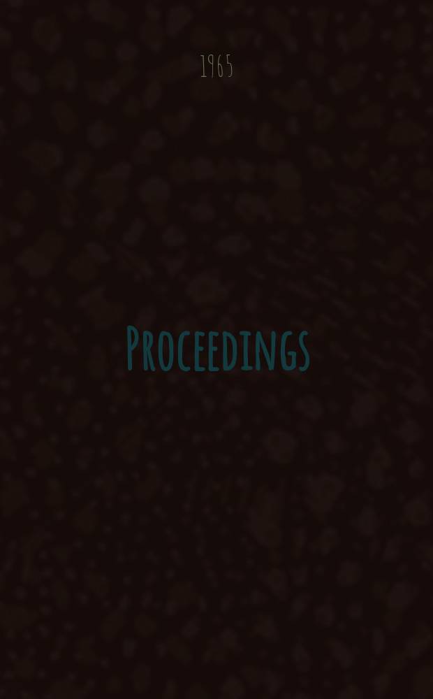 [Proceedings
