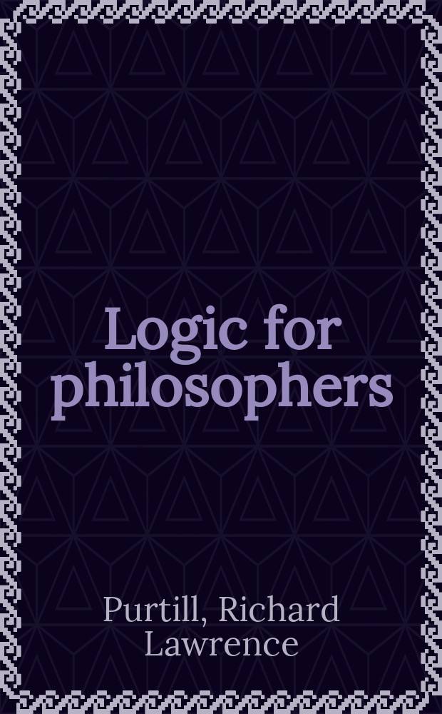 Logic for philosophers