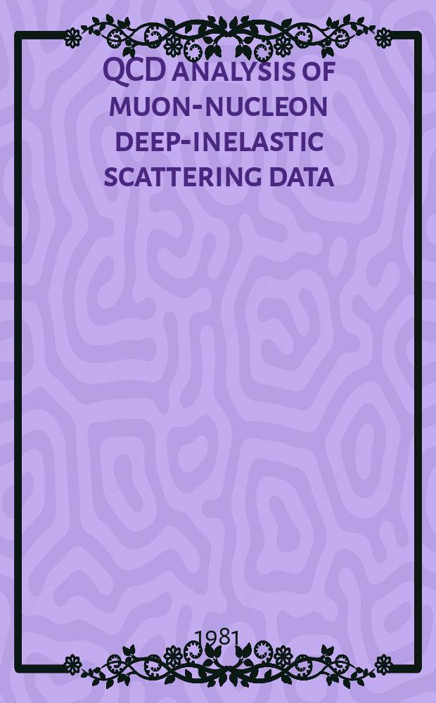 QCD analysis of muon-nucleon deep-inelastic scattering data