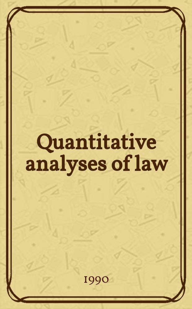 Quantitative analyses of law : A comparative empirical study : Sources of law in Eastern a. Western Europe
