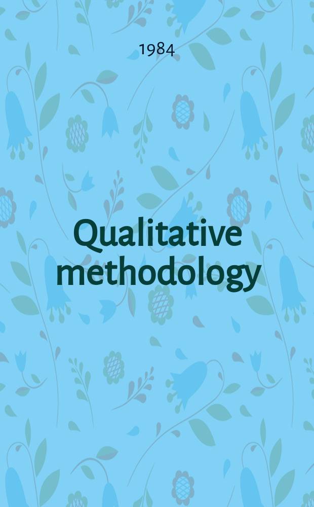 Qualitative methodology