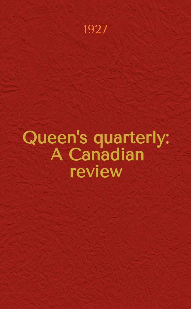 Queen's quarterly : A Canadian review
