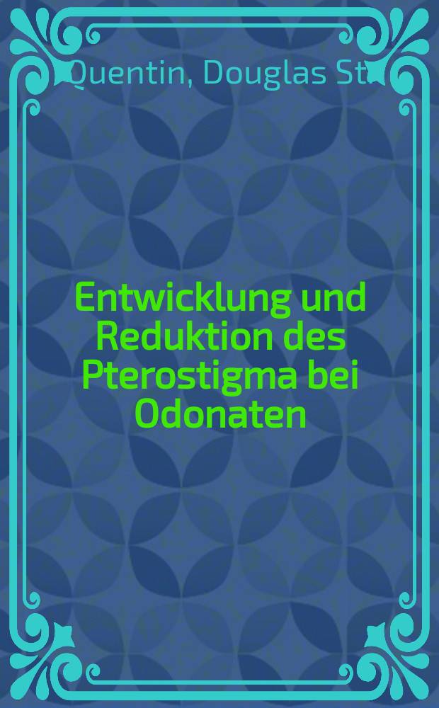 Entwicklung und Reduktion des Pterostigma bei Odonaten