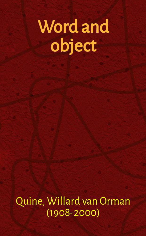 Word and object