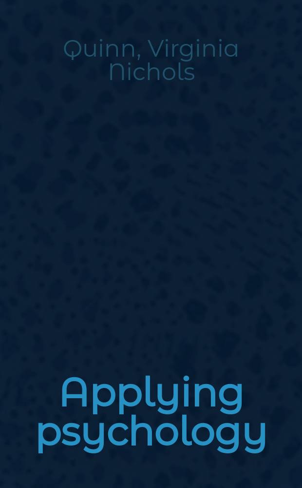 Applying psychology