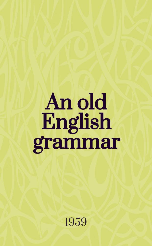 An old English grammar