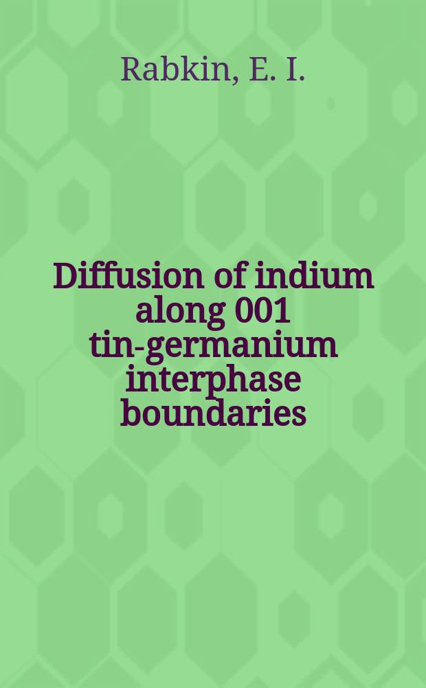 Diffusion of indium along [001] tin-germanium interphase boundaries : Prewetting phase transition a. crit. phenomena