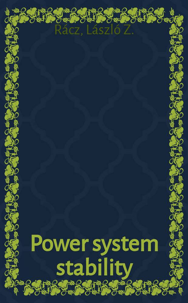 Power system stability