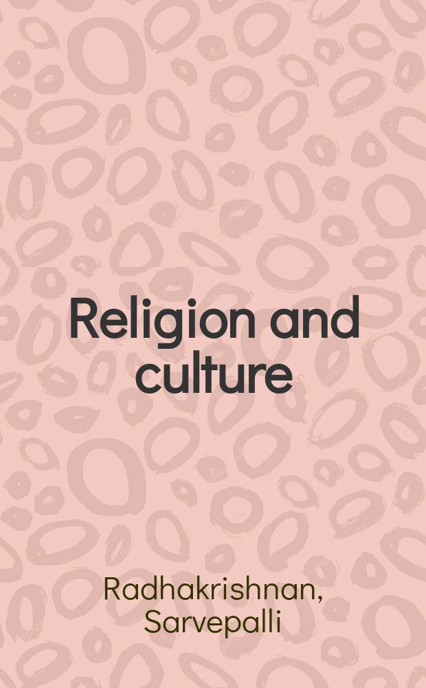 Religion and culture