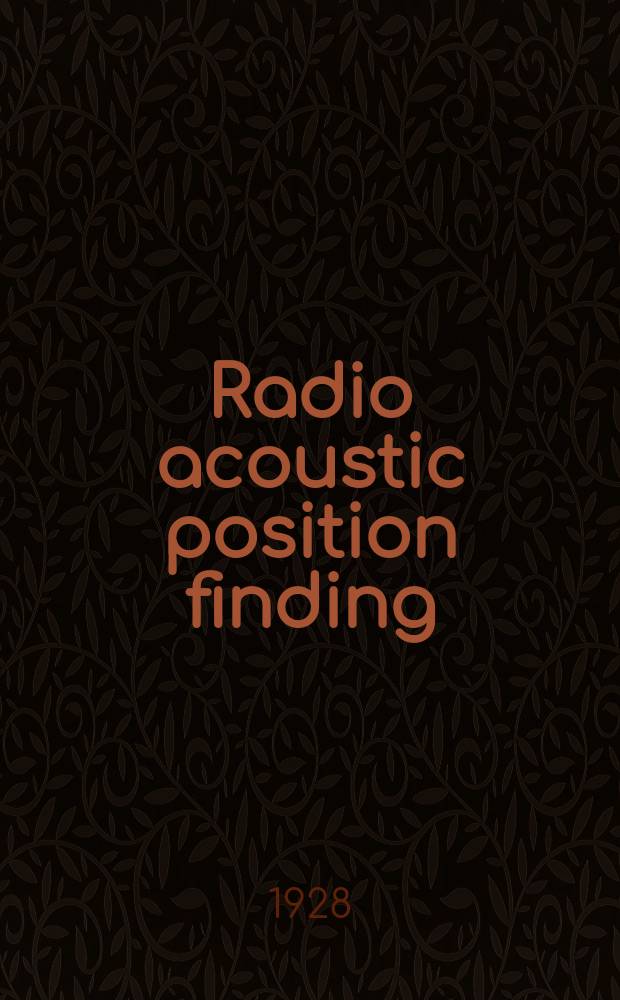 Radio acoustic position finding