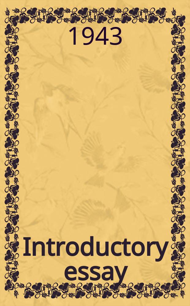 Introductory essay