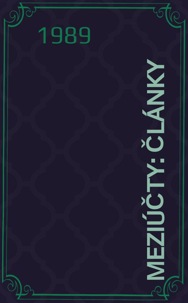 Mezi&uacute;čty : Čl&aacute;nky