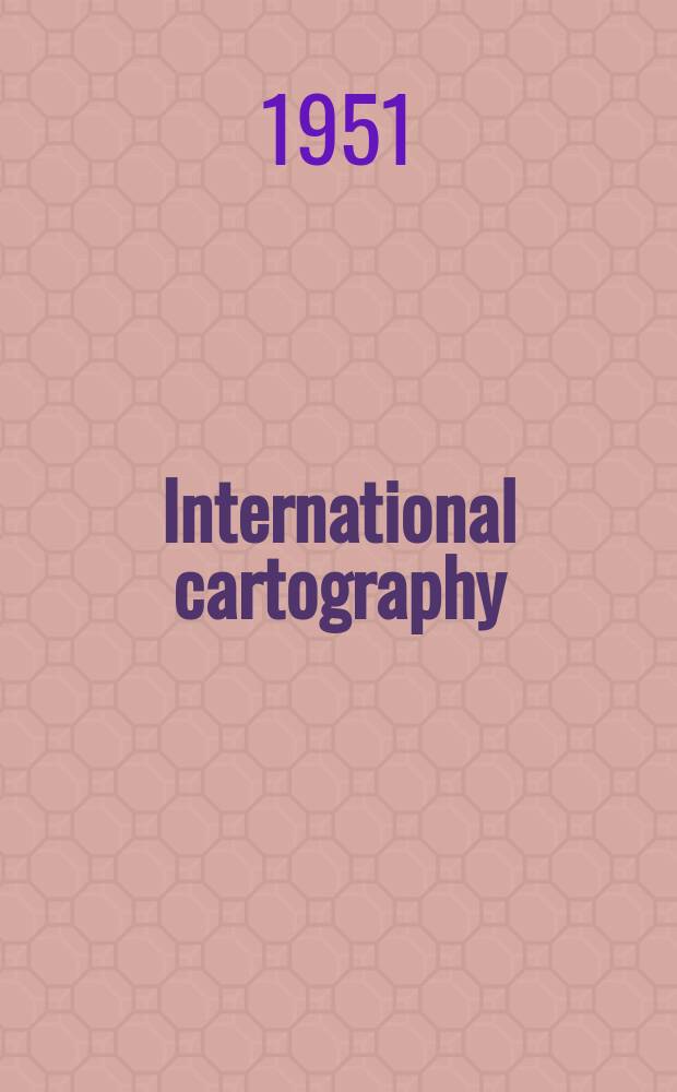 International cartography
