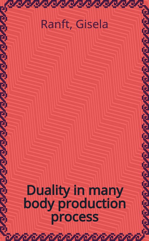 Duality in many body production process
