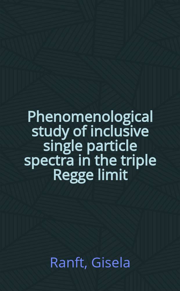 Phenomenological study of inclusive single particle spectra in the triple Regge limit