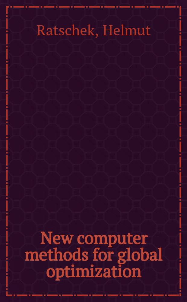 New computer methods for global optimization