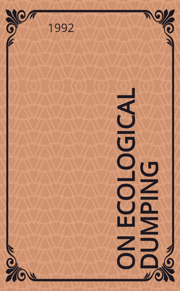 On ecological dumping