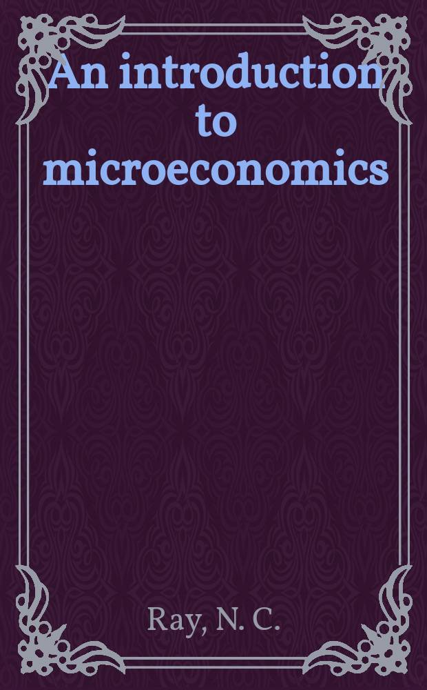 An introduction to microeconomics : Textbook for undergraduate students