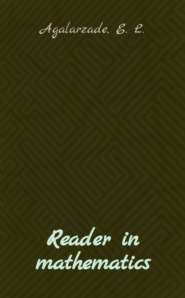 Reader in mathematics