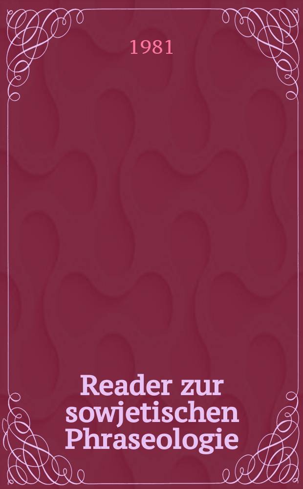 Reader zur sowjetischen Phraseologie