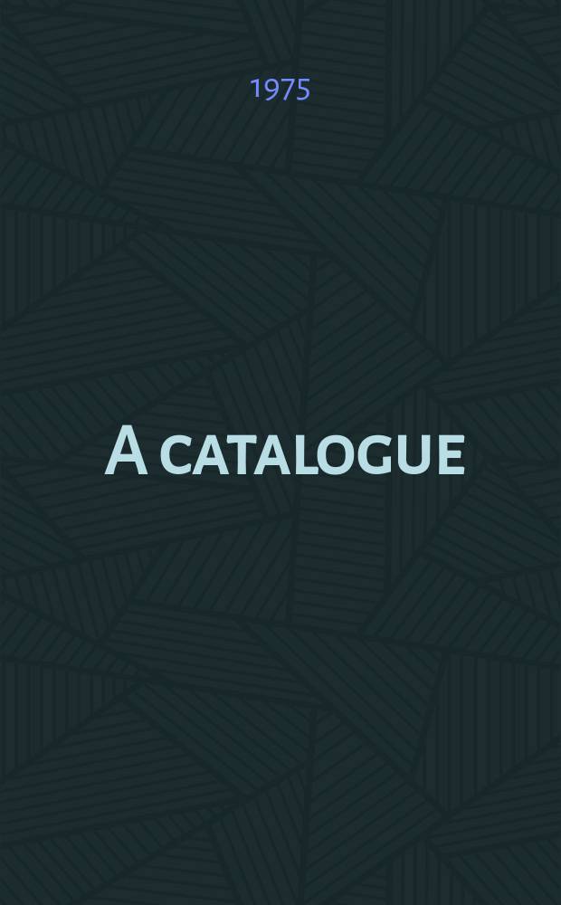 [A catalogue]