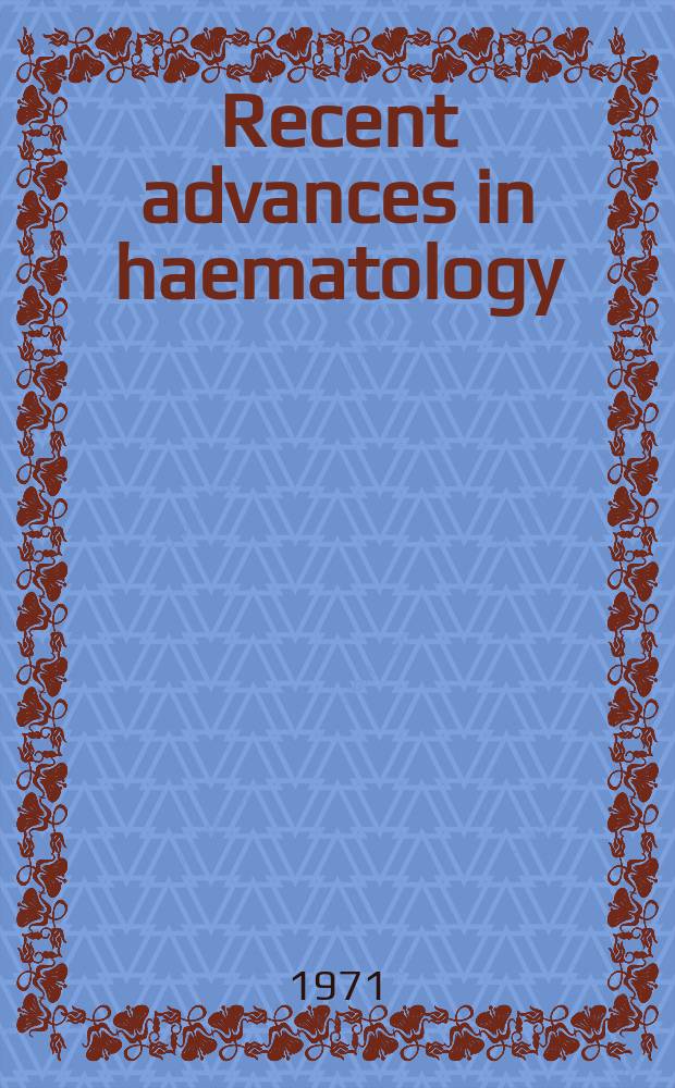 Recent advances in haematology