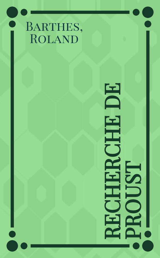 Recherche de Proust