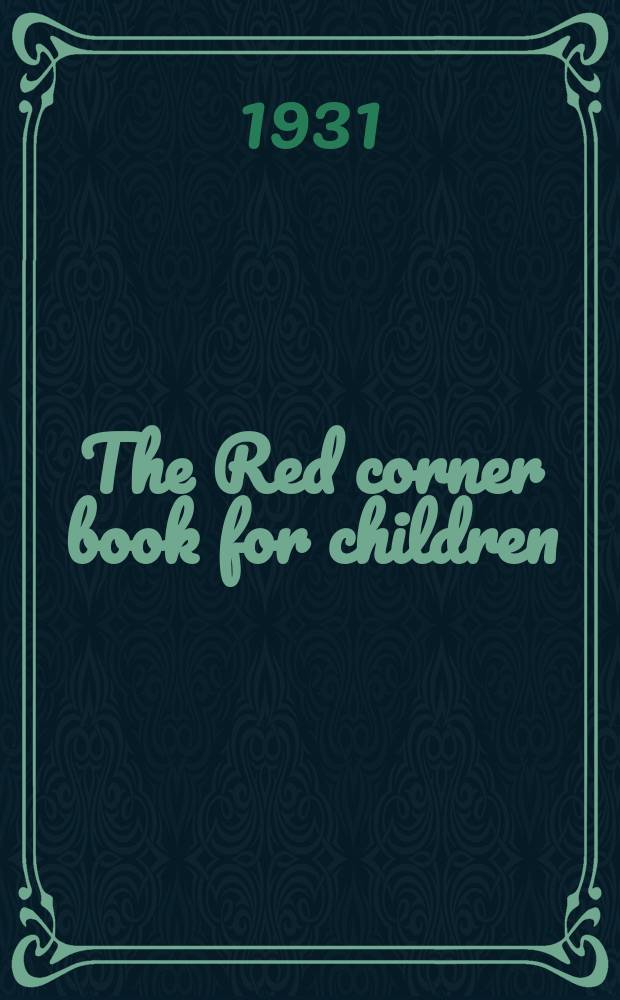 The Red corner book for children : A collection
