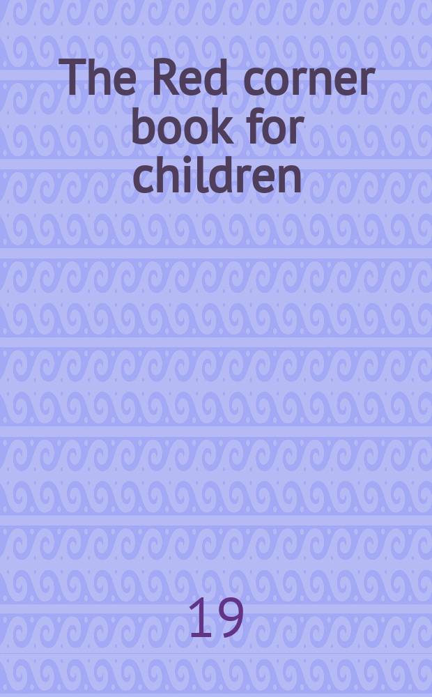 The Red corner book for children