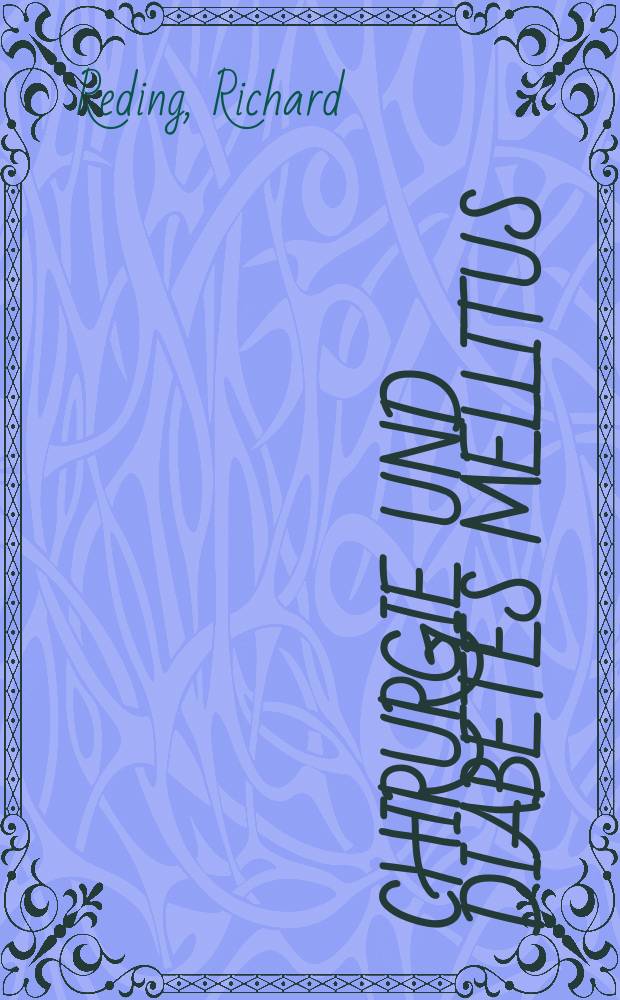 Chirurgie und Diabetes mellitus