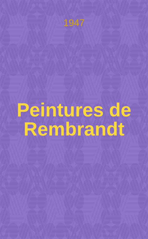 Peintures de Rembrandt